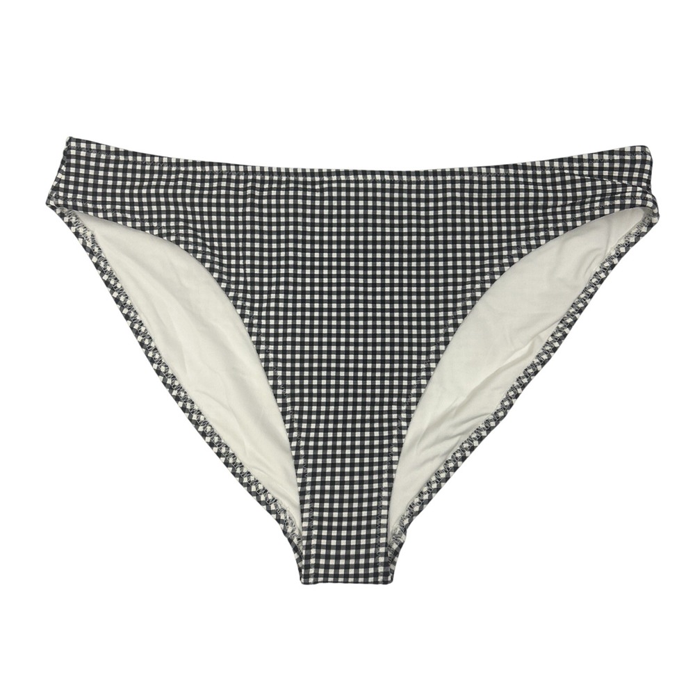 Old Navy Women XL Swim Bottom Black White Gingham Midrise Textured New Tags